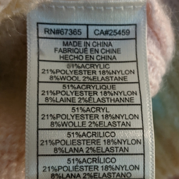 BB Dakota Steve Madden Multi Color Pastel Ombre Sweater Small - Picture 3 of 5